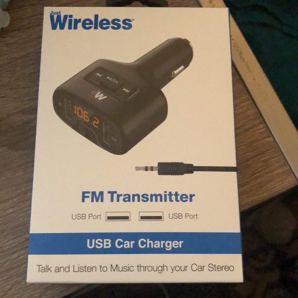 USB Car Charger & Auxiliary FM Transmitter